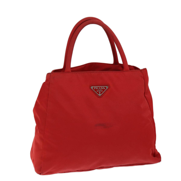 PRADA Hand Bag Nylon Red Auth ar11857 - Picture 1 of 16